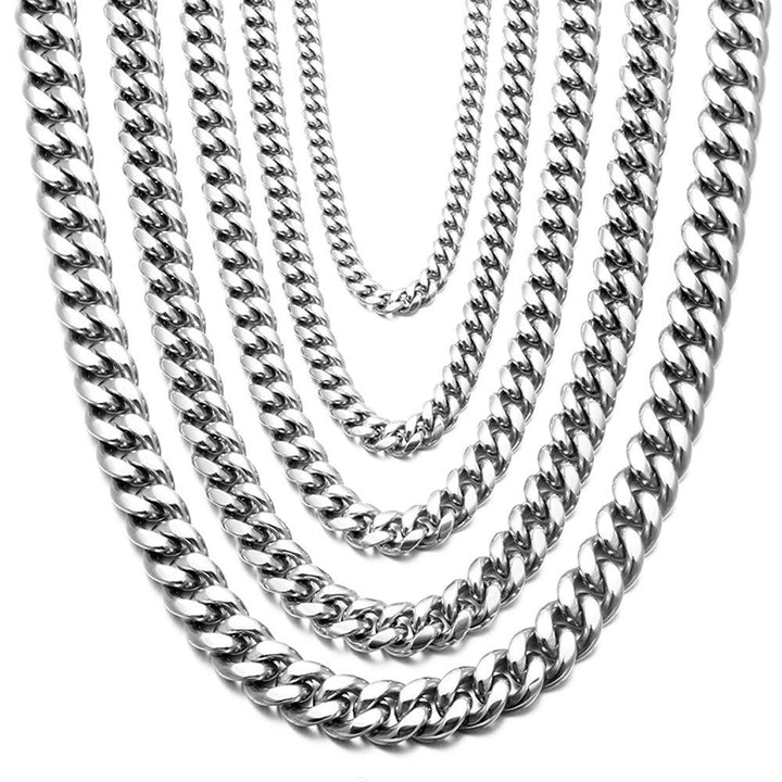 Stainless Steel Miami Cuban Link Chain Necklace - Markus Dayan
